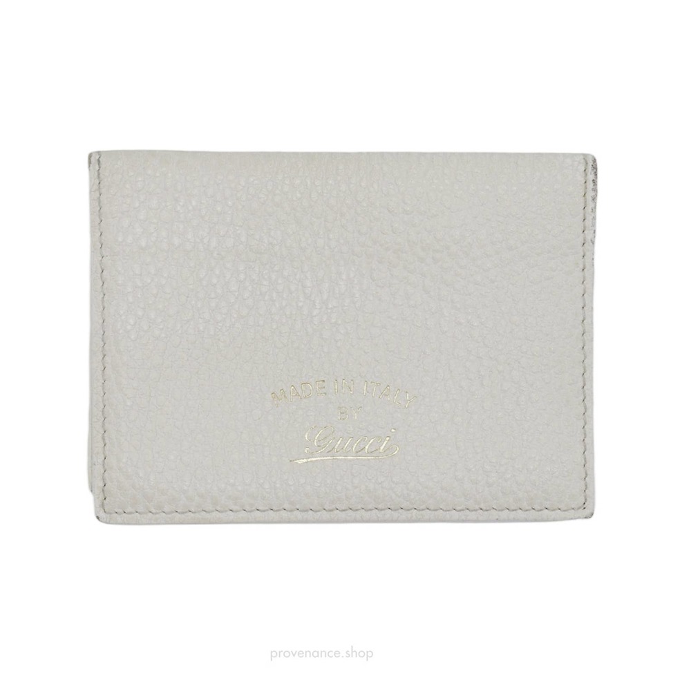 🔴 Gucci Pocket Organizer Wallet - White Tumbled Leather